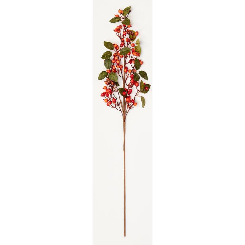 31" Fall Berries Spray, Red/Orange, Set of 3