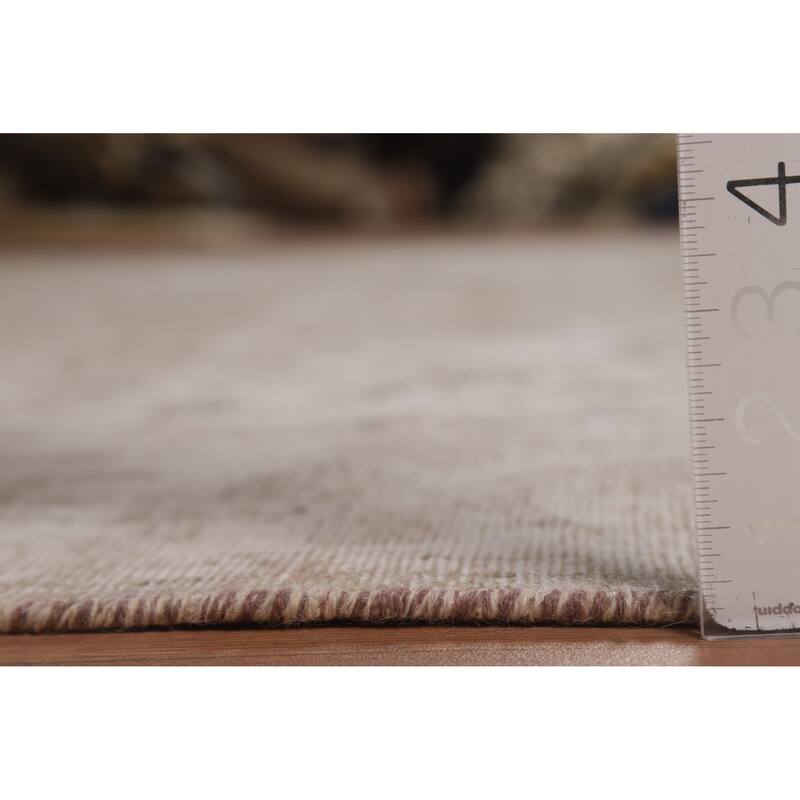 Distressed Tabriz Persian Vintage Rug Hand-Knotted Wool Carpet - 8'11"x 12'9"