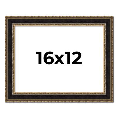 16x12 Frame Gold Antique Vintage Sold Wood Picture Frame | 1.75 Inch