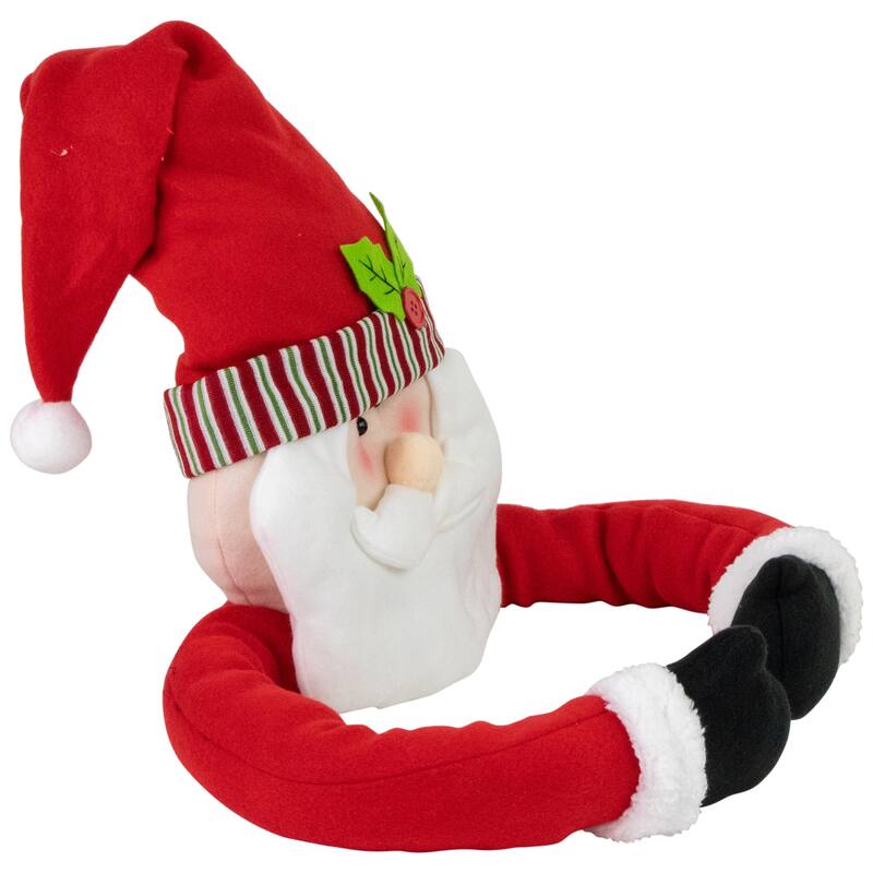 27" Plush Santa Claus Christmas Tree Topper, Unlit