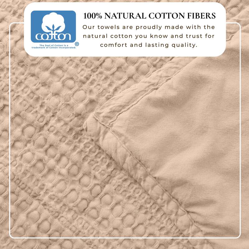 Linery & Co. 100% Cotton Honeycomb Waffle Garment Washed Quilt Set.