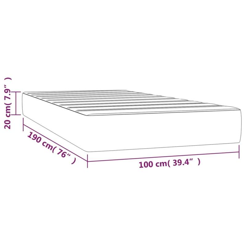 vidaXL Spring Mattress Bed-in-a-Box Single Bed Foam Mattress Medium Hardness
