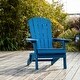 preview thumbnail 1 of 8, Plastic Folding Adirondack Chair Navy Blue