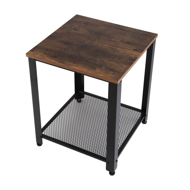 Proman Products Nova End Table, 18" W x 18" D x 22" H, Rustic Brown