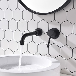 PROOX Single Handle Wall Mounted Bathroom Faucet With Drain Assembly