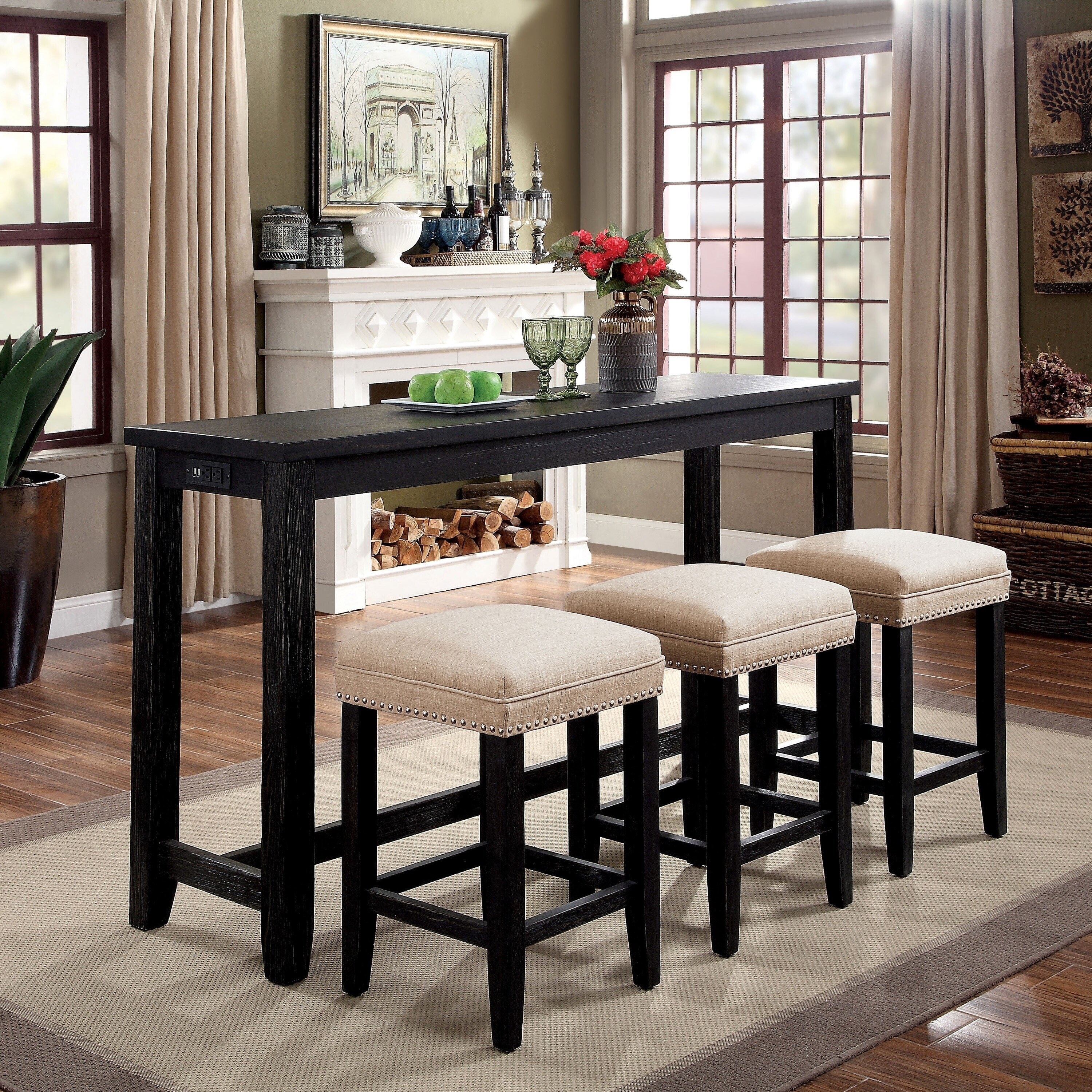Shop Furniture Of America Chester Transitional Counter Height