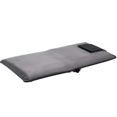 6-Position Adjustable Folding Floor Chair with Suede Fabric Backpack Strap & High Weight Capacity - 18.3" x 20.9" x 20.5"