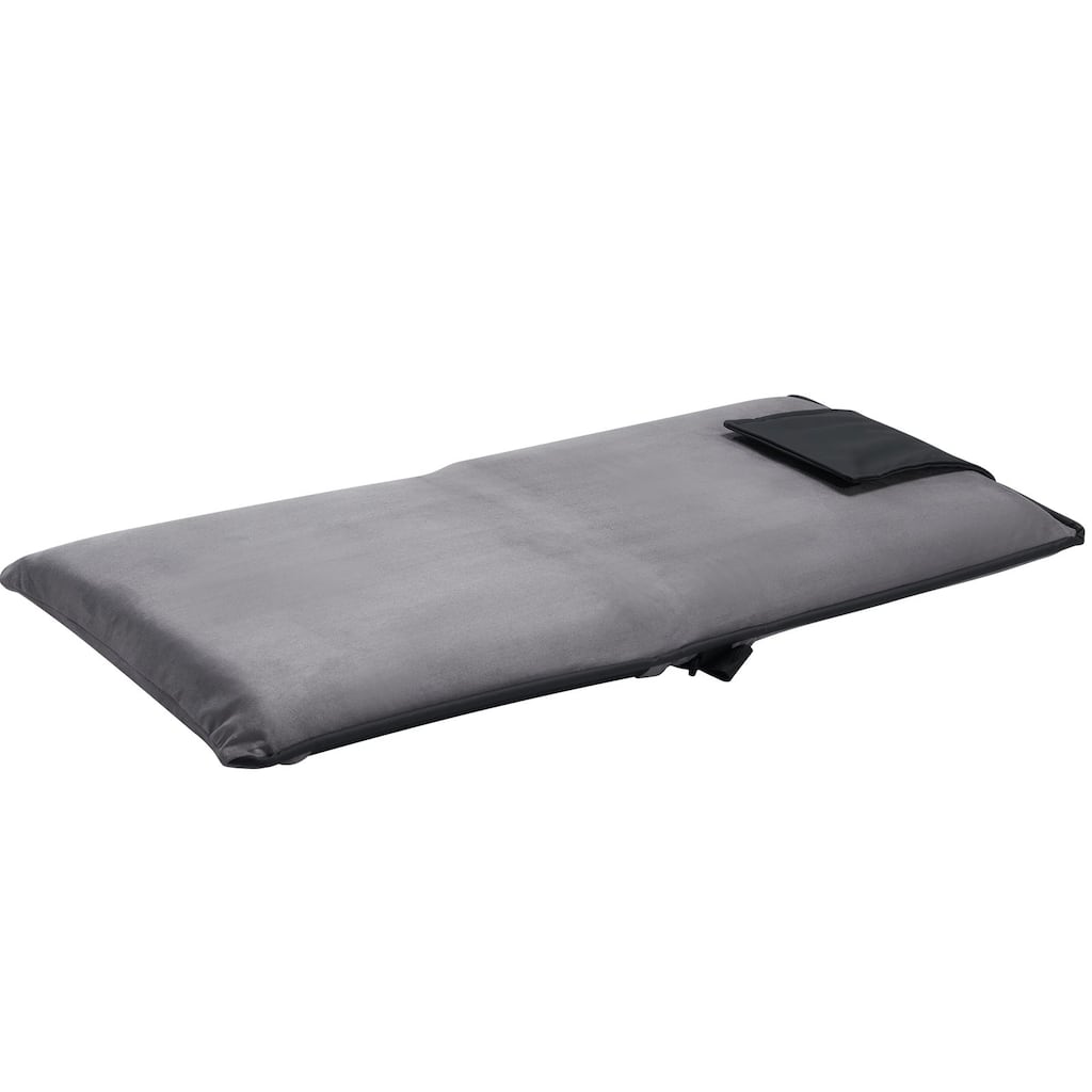 6-Position Adjustable Folding Floor Chair with Suede Fabric Backpack Strap & High Weight Capacity - 18.3" x 20.9" x 20.5"