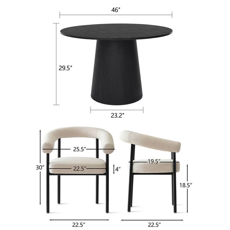 5-Piece Round Dining Table Sets