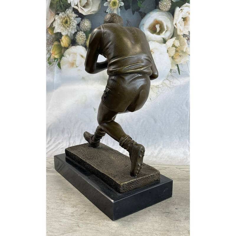 Australian Aussie Rugby Player Bronze Statue Sculpture Trophy Figure 12 Inches X 8 Inches