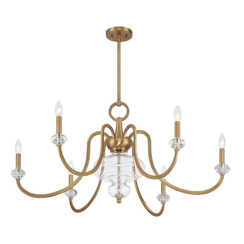 Savoy House 1-5802-6 Bergdorf 6 Light 39" Wide Taper Candle Style