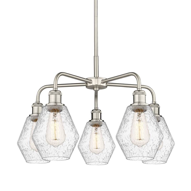 Innovations Lighting 516-5CR-16-24 Cindyrella Chandelier Cindyrella 5 - Satin Nickel / Seedy