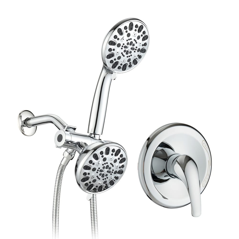 Proox 5 Inch Shower Rainfall Faucet with Hand Shower System Valve Included