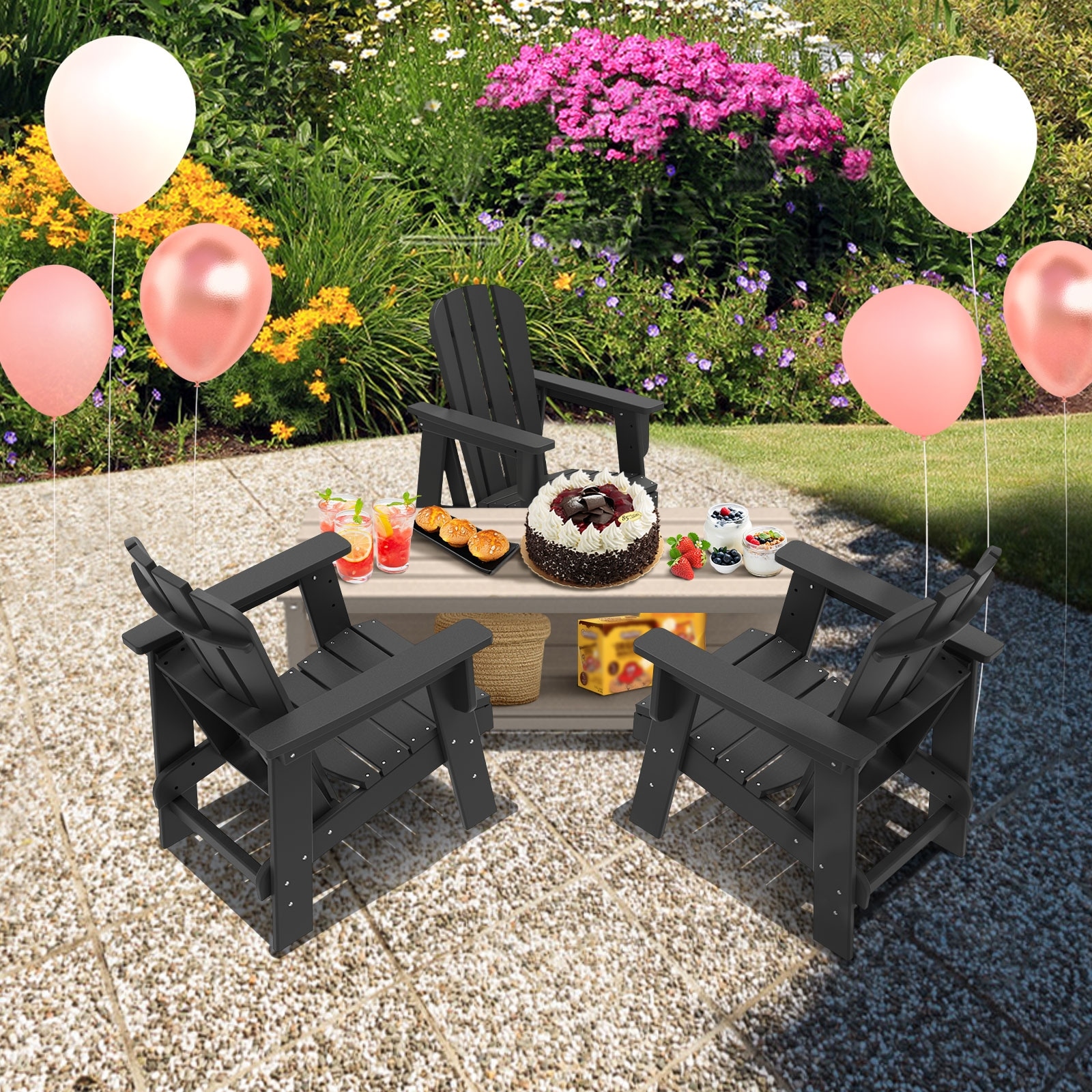 Small plastic on sale adirondack chairs