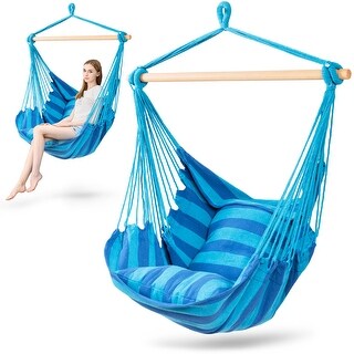 Hammock Hanging Rope Swing Chair Patio Porch Yard Balcony