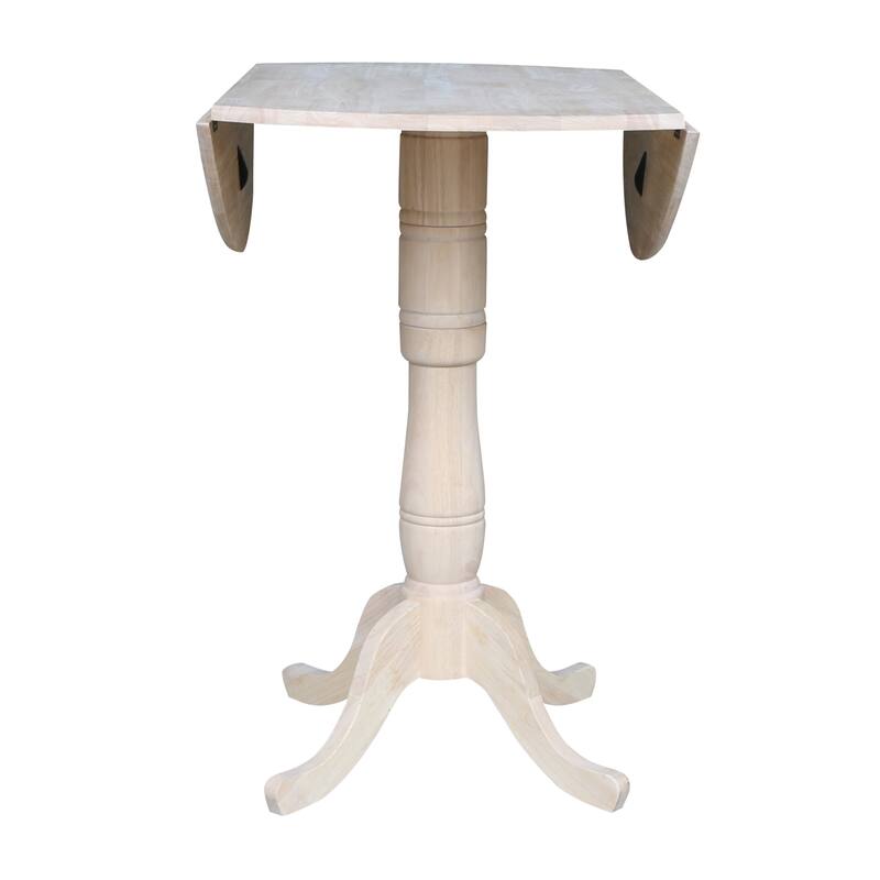 42" Round Pedestal Dual Drop Leaf Table