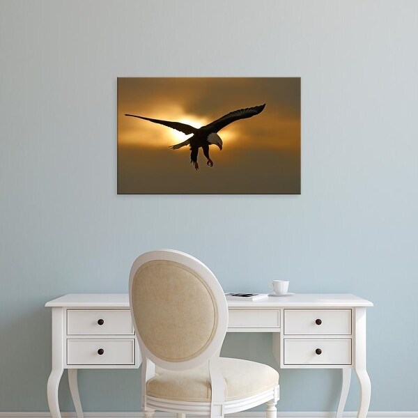 Easy Art Prints Jaynes Gallery's 'Bald Eagle In Preparing To Land' Premium Canvas Art