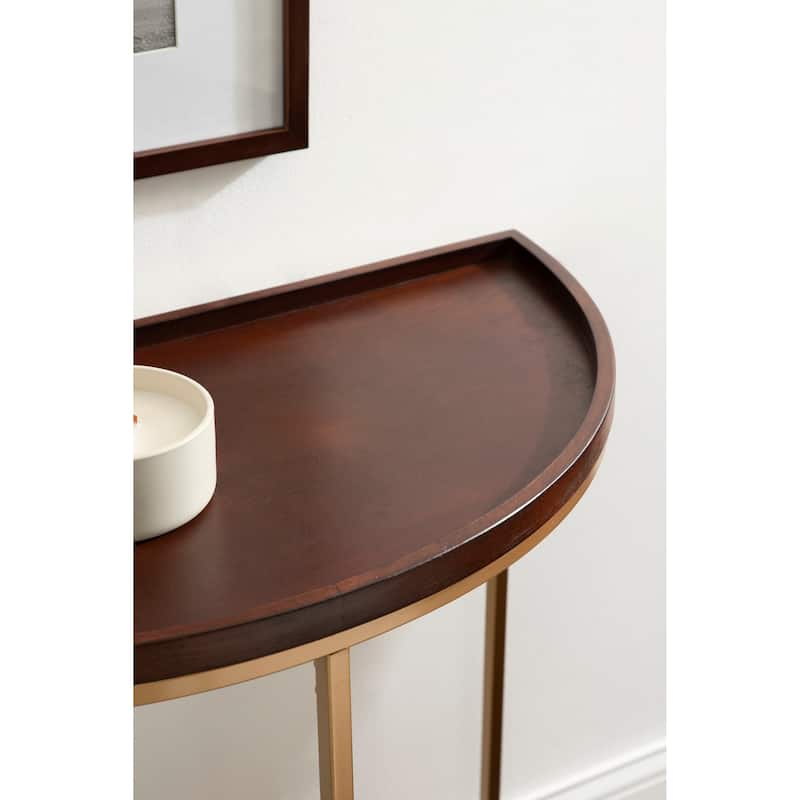 Kate and Laurel Dorrah Half-Circle Console Table