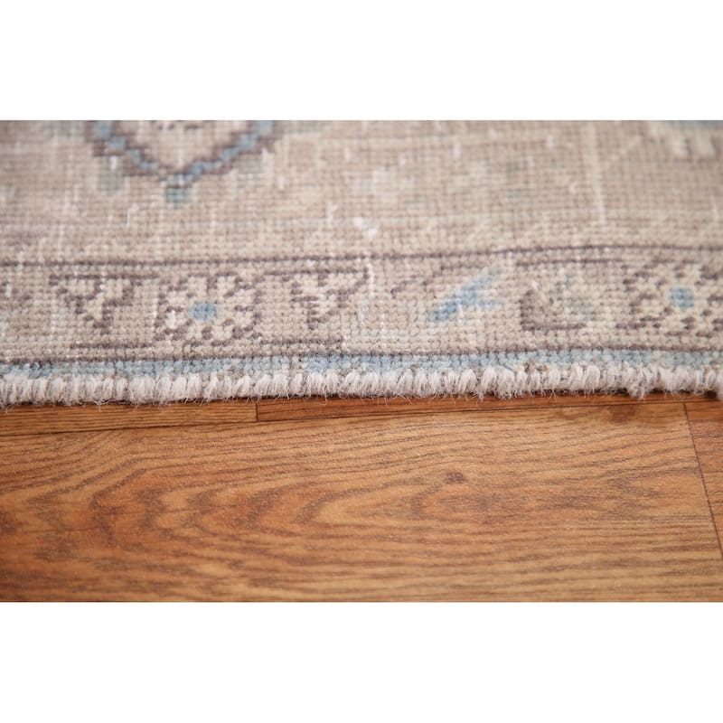Handmade Vintage Distressed Tabriz Persian Rug Handmade Wool Carpet - 6'7" x 9'7"
