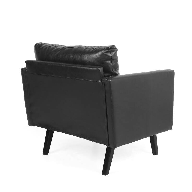 Chandler Faux Leather Club Chair by Christopher Knight Home