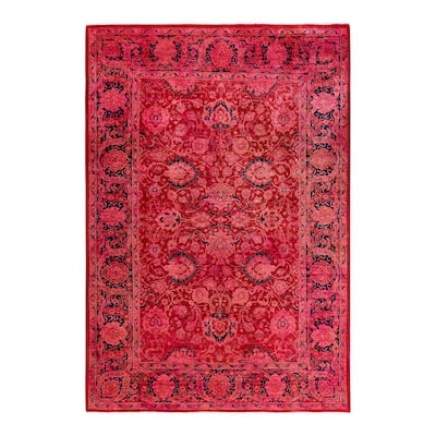 Contemporary Overdyed Wool Hand Knotted Area Rug - 6' 1" x 8' 10"