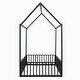 preview thumbnail 6 of 25, Metal House Bed with Fence and Door