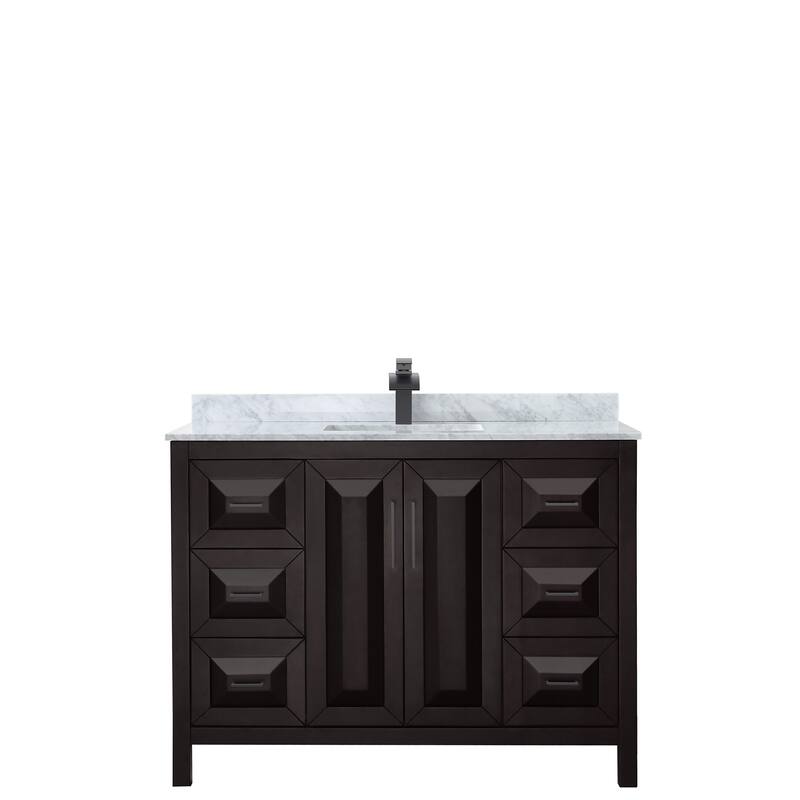 Daria 48-inch Single Vanity, Marble Top, No Mirror
