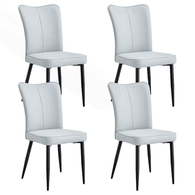 Modern Minimalist Dining Chairs with Comfortable Cushions and Stylish Metal Legs, Ideal for Various Rooms