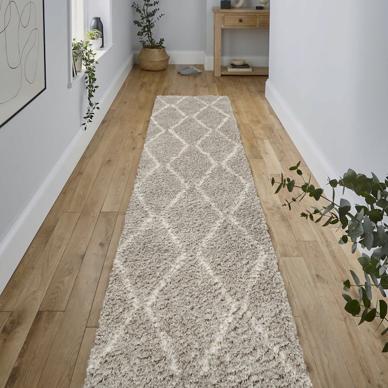 JONATHAN Y Petra Moroccan Diamond Shag Area Rug