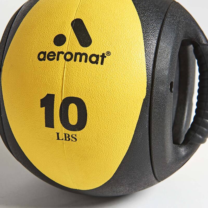 Aeromat Dual Grip Power Medicine Ball - 10 lbs - Yellow