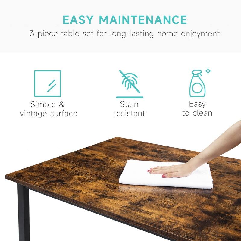 Industrial style dining table and chairs