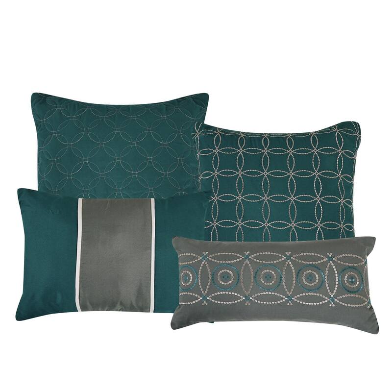 Shatex Tusti 7PC Bedding Comforter Set All-season Reversible Bed in a Bag