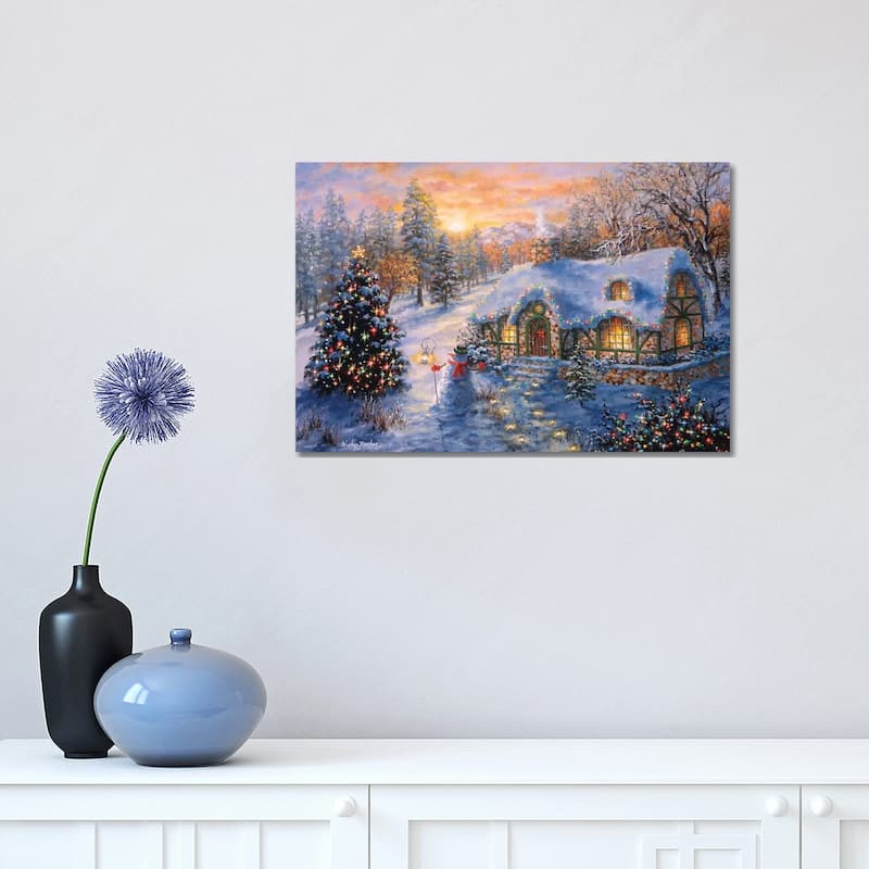 iCanvas "Christmas Cottage I" by Nicky Boehme Canvas Print - 12x18x1.5