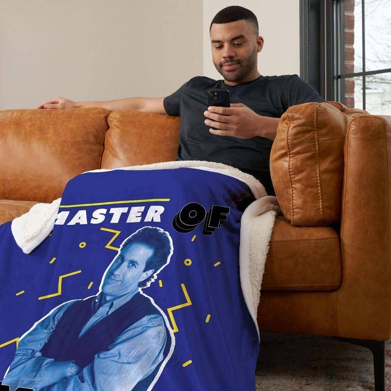 Warner Bros Seinfeld My Domain Silk Touch Sherpa Throw Blanket