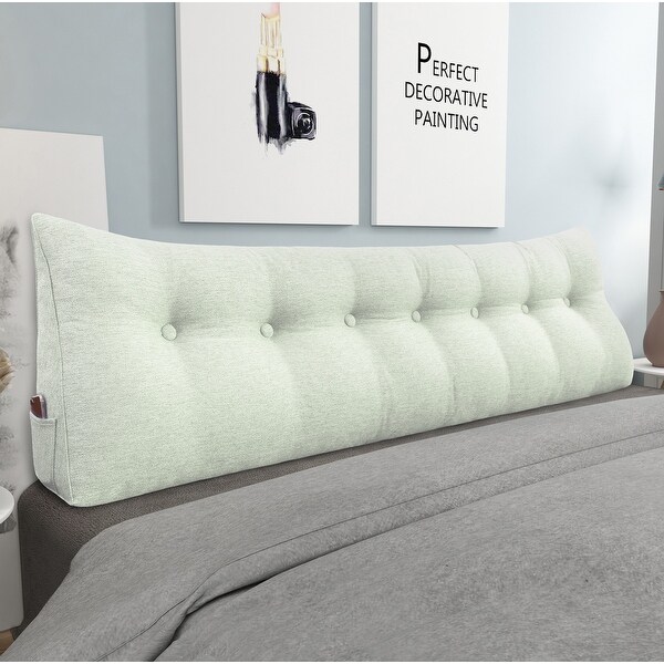 WOWMAX Bed Rest Wedge Back Reading Pillow Headboard Ivory King Size On Sale Bed Bath Beyond 30683253
