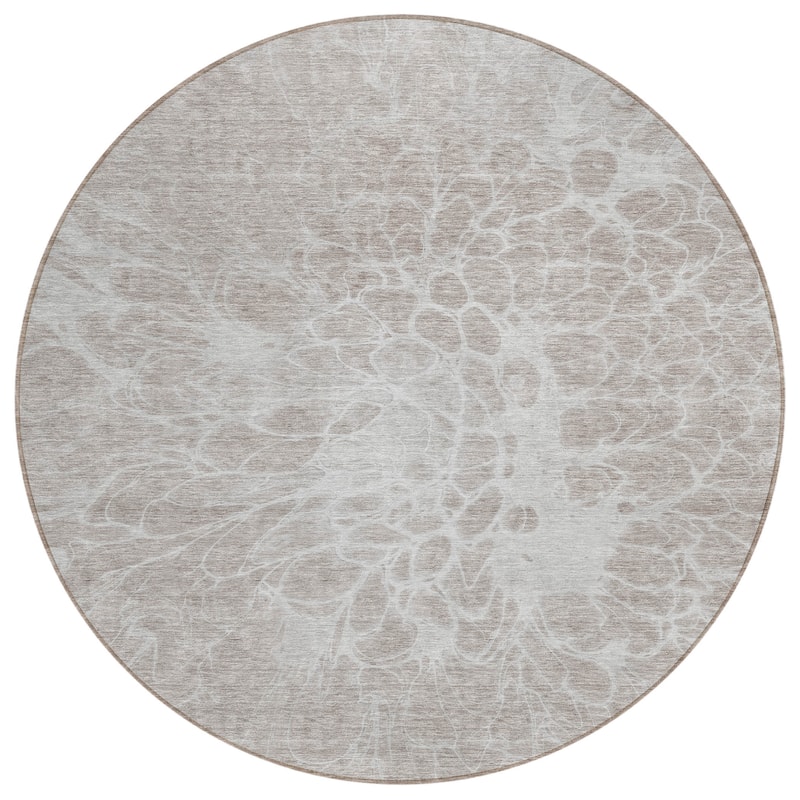 Machine Washable Indoor/ Outdoor Chantille Modern Vintage Floral Rug
