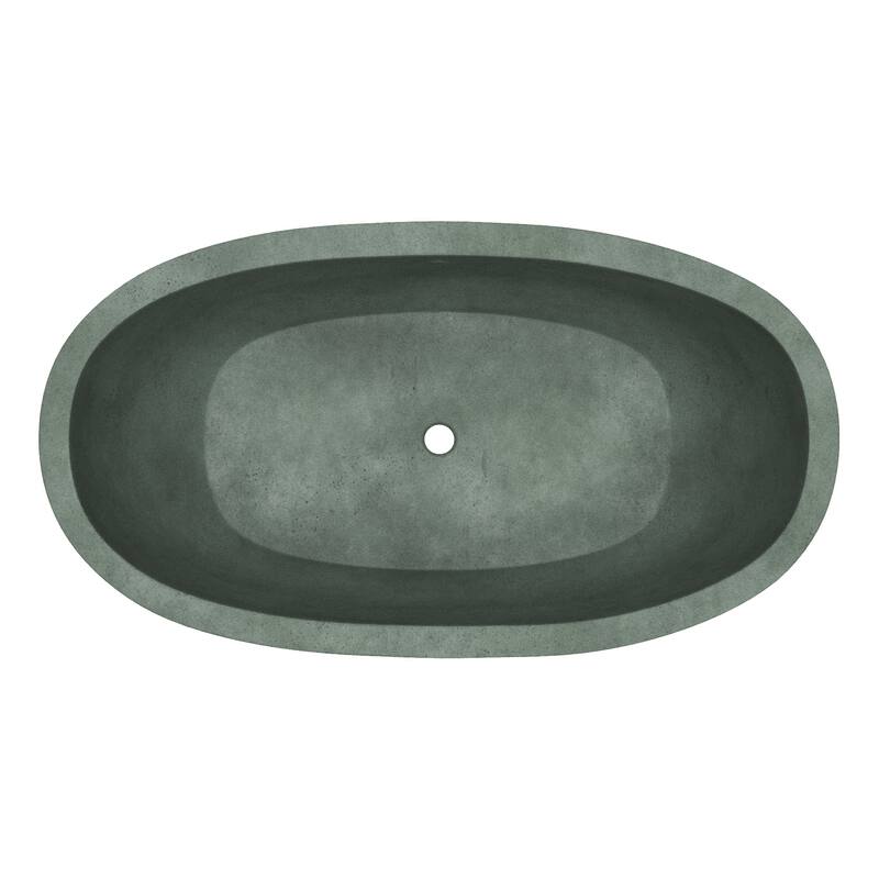 Native Trails NST6636 NativeStone 66" Free Standing Concrete Soaking