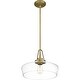 preview thumbnail 6 of 7, Haven 1-Light Aged Brass Pendant - Aged Brass