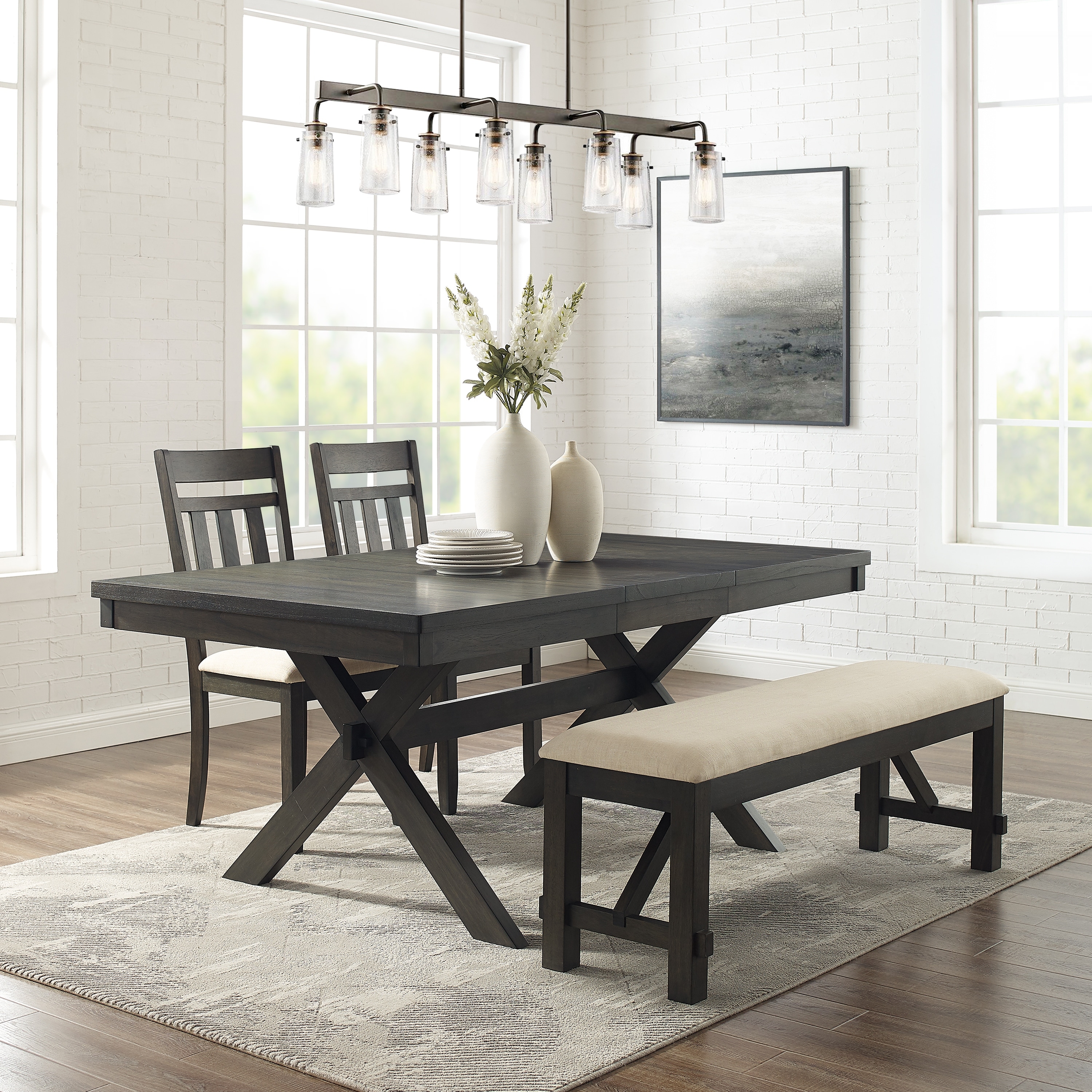 Dining Bench Hayden Grey Counter Height Dining Set Gia Round
