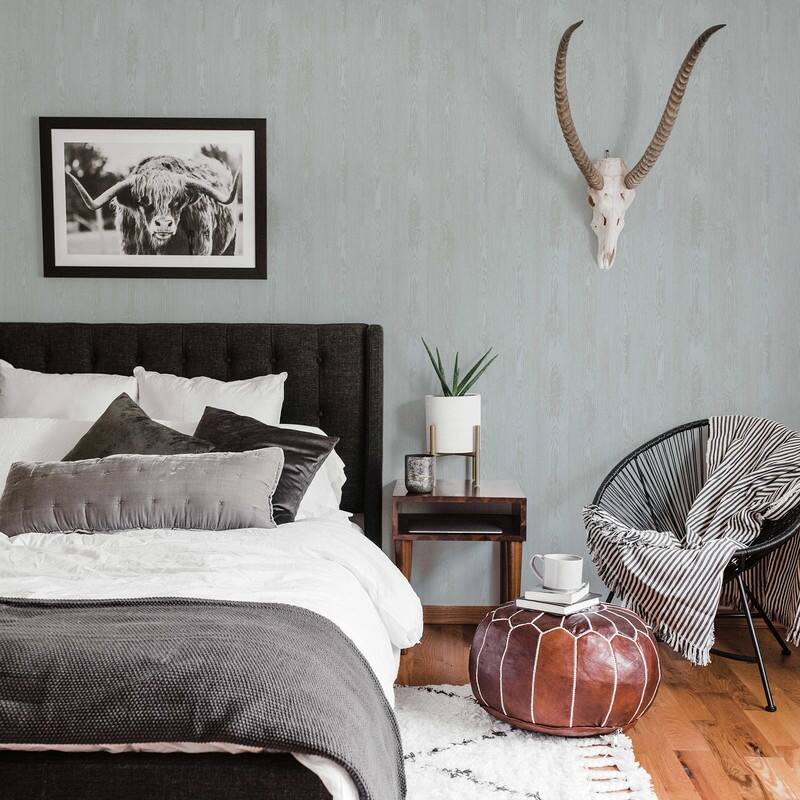 Brewster Jaxson Teal Faux Wood Wallpaper - 21in x 396in x 0.025in