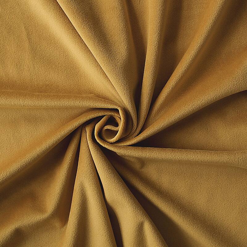 6ix Tailors Cascade Velvet Curry Bed Skirt 18" drop