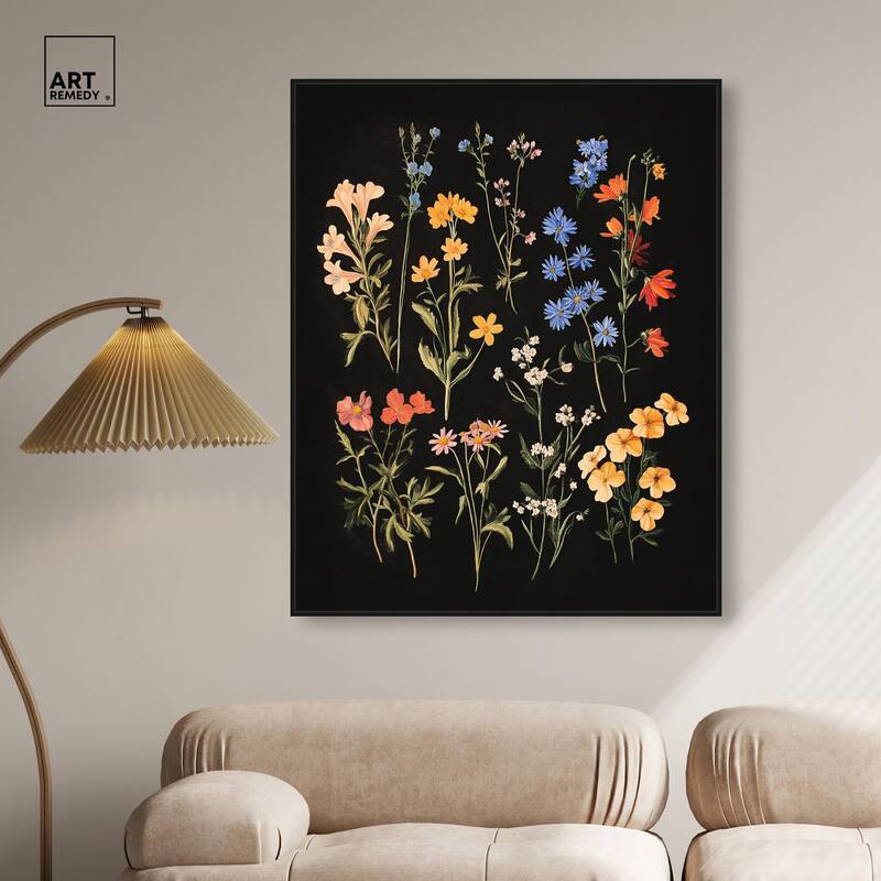 Darkling Daisies II Canvas by Art Remedy