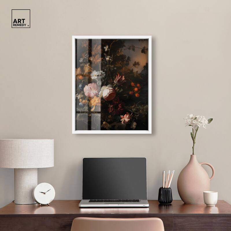 Shadowed Petal Secrets I Shadowbox by Art Remedy