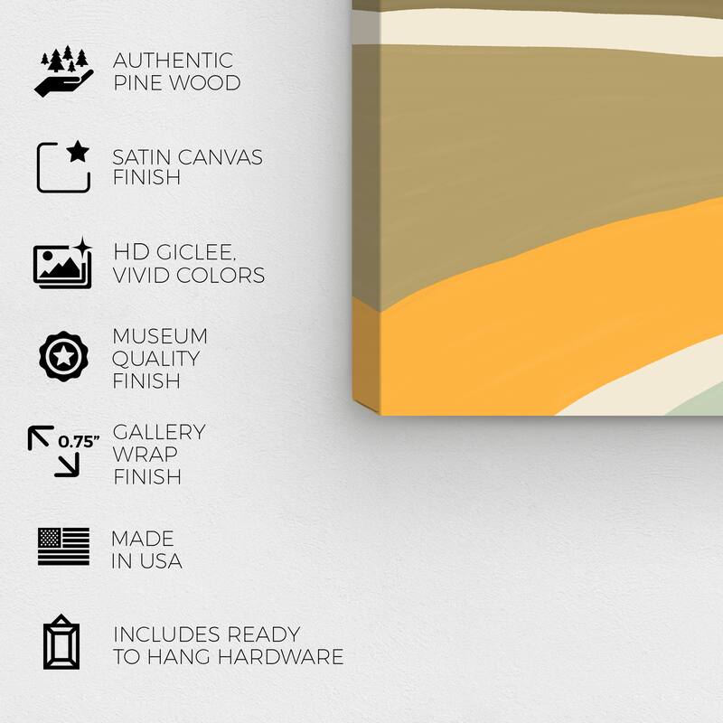 Wynwood Studio Canvas Abstract Fields to Yield Brown and Modern & Contemporary Wall Art Canvas Print