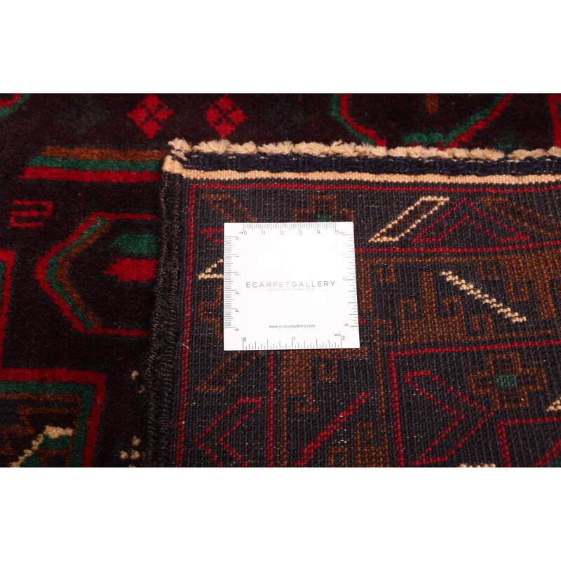 ECARPETGALLERY Hand-knotted Teimani Dark Navy Wool Rug - 3'8 x 6'6