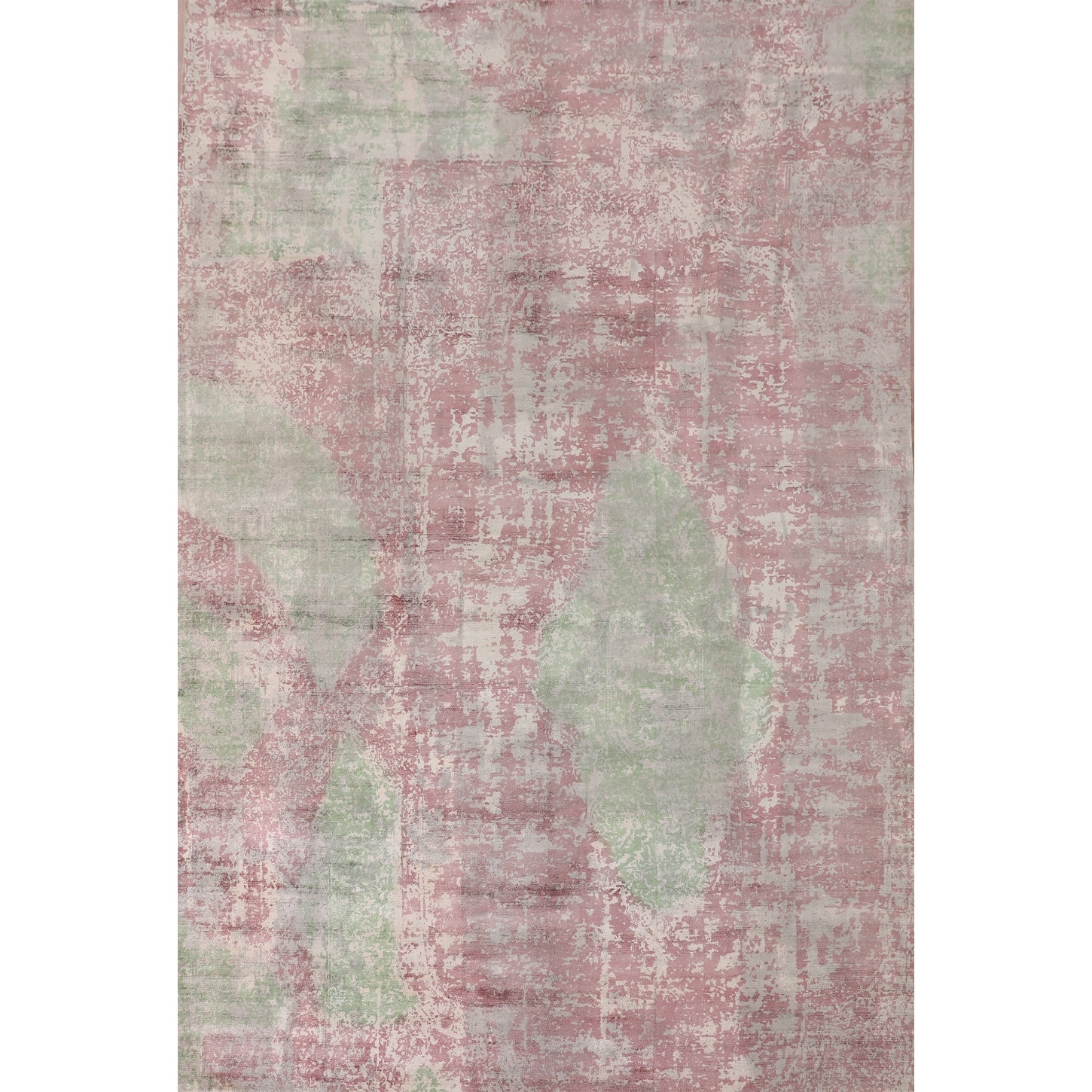Contemporary Abstract Area Rug Handmade Wool Carpet - 8'10" X 11'10"