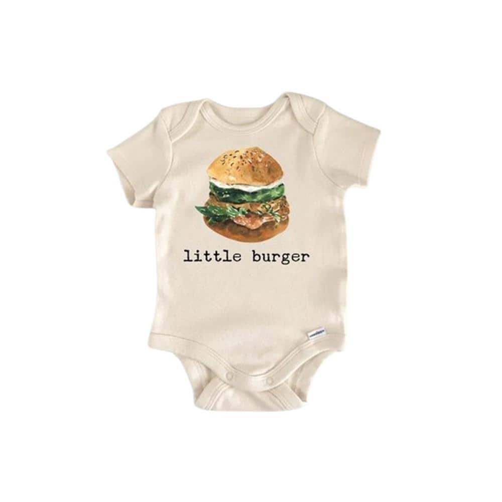Burger Hamburger Bbq - Baby Boy Girl Clothes Infant Bodysuit Funny Cute Newborn