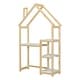 preview thumbnail 7 of 32, House-shaped Wooden writing Desk,Kids study Table,Bookshelf & Toy Storage