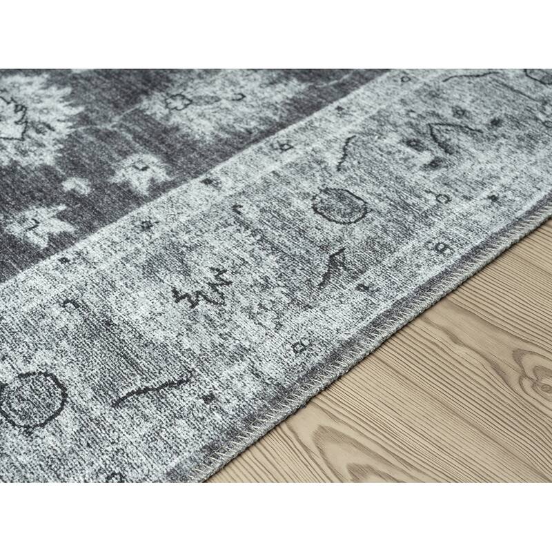 Legacy Petra Traditional Bordered Washable Area Rug