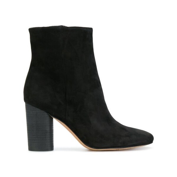 corra stacked heel bootie